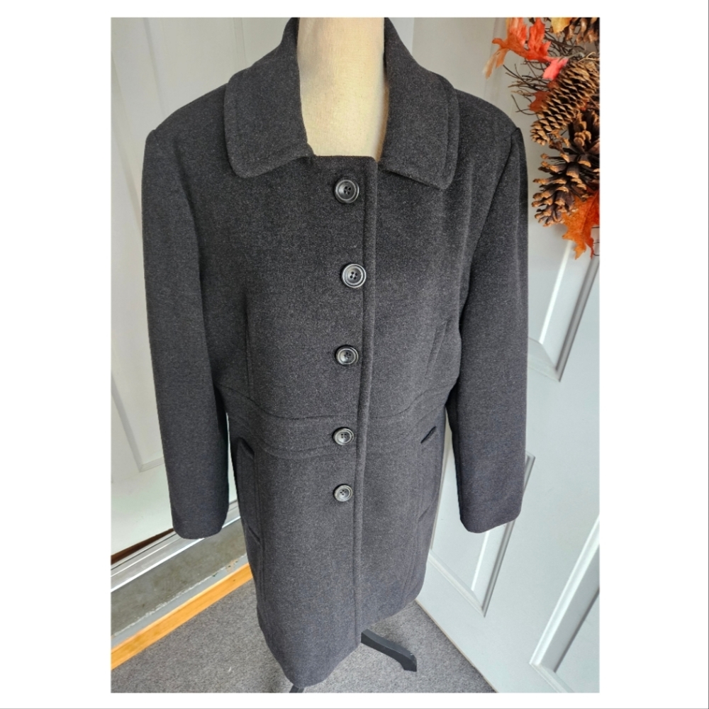 Anne Klein Wool-Blend Coat, Size XL
